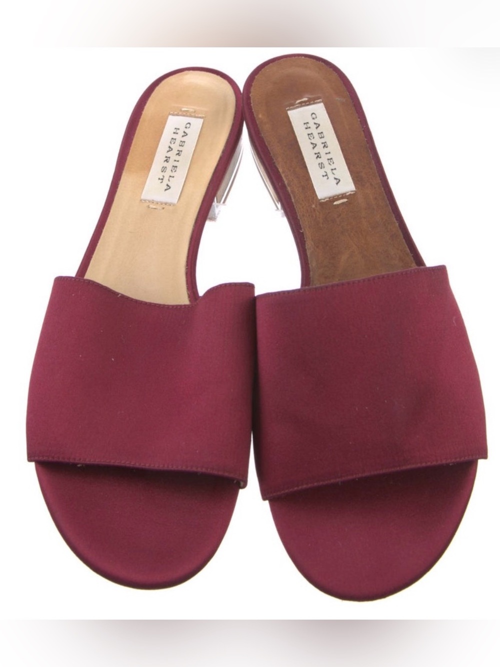 Gabriela Hearst Wine Red Slide Mules